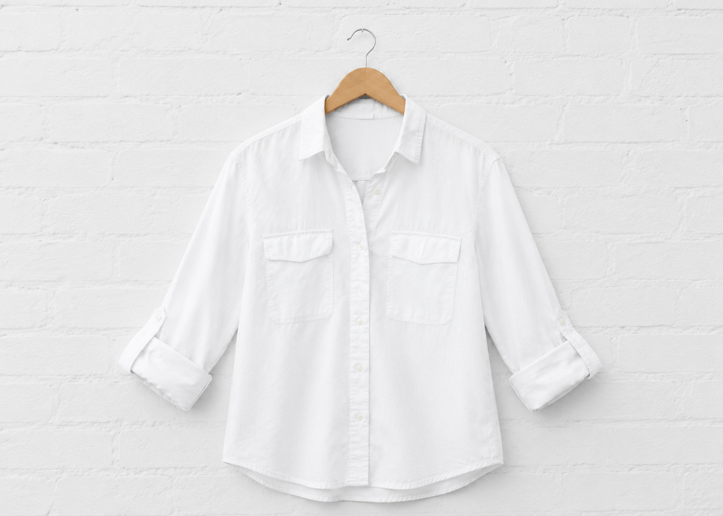 Classic White Utility Shirt — Cotton