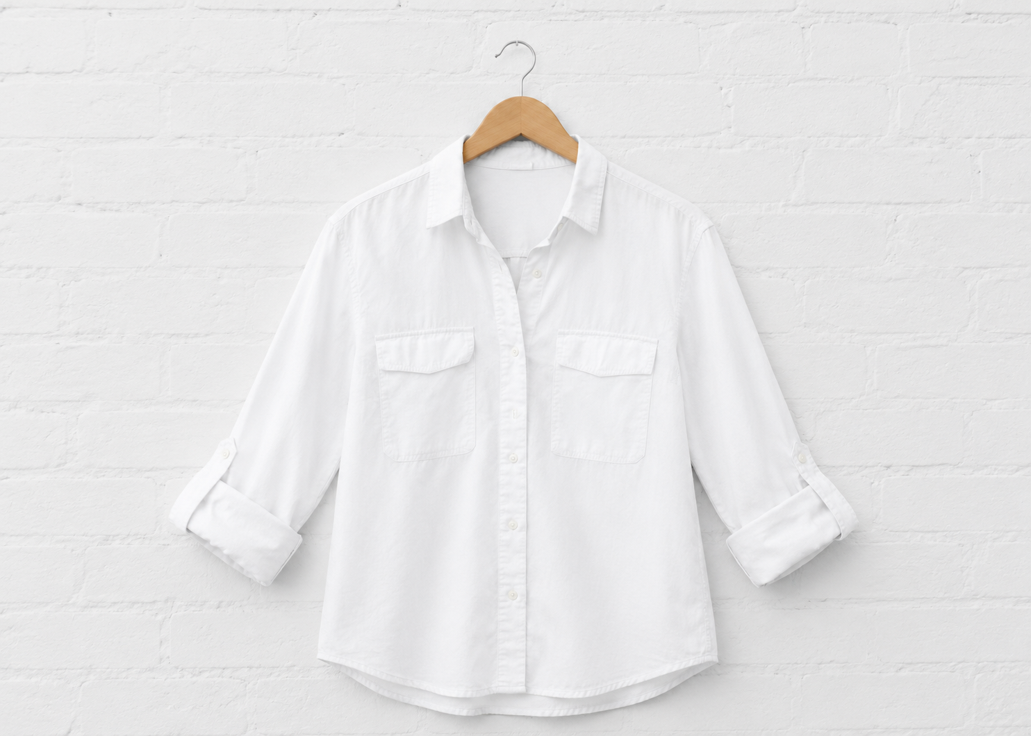 Classic White Utility Shirt — Cotton
