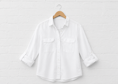 Classic White Utility Shirt — Cotton
