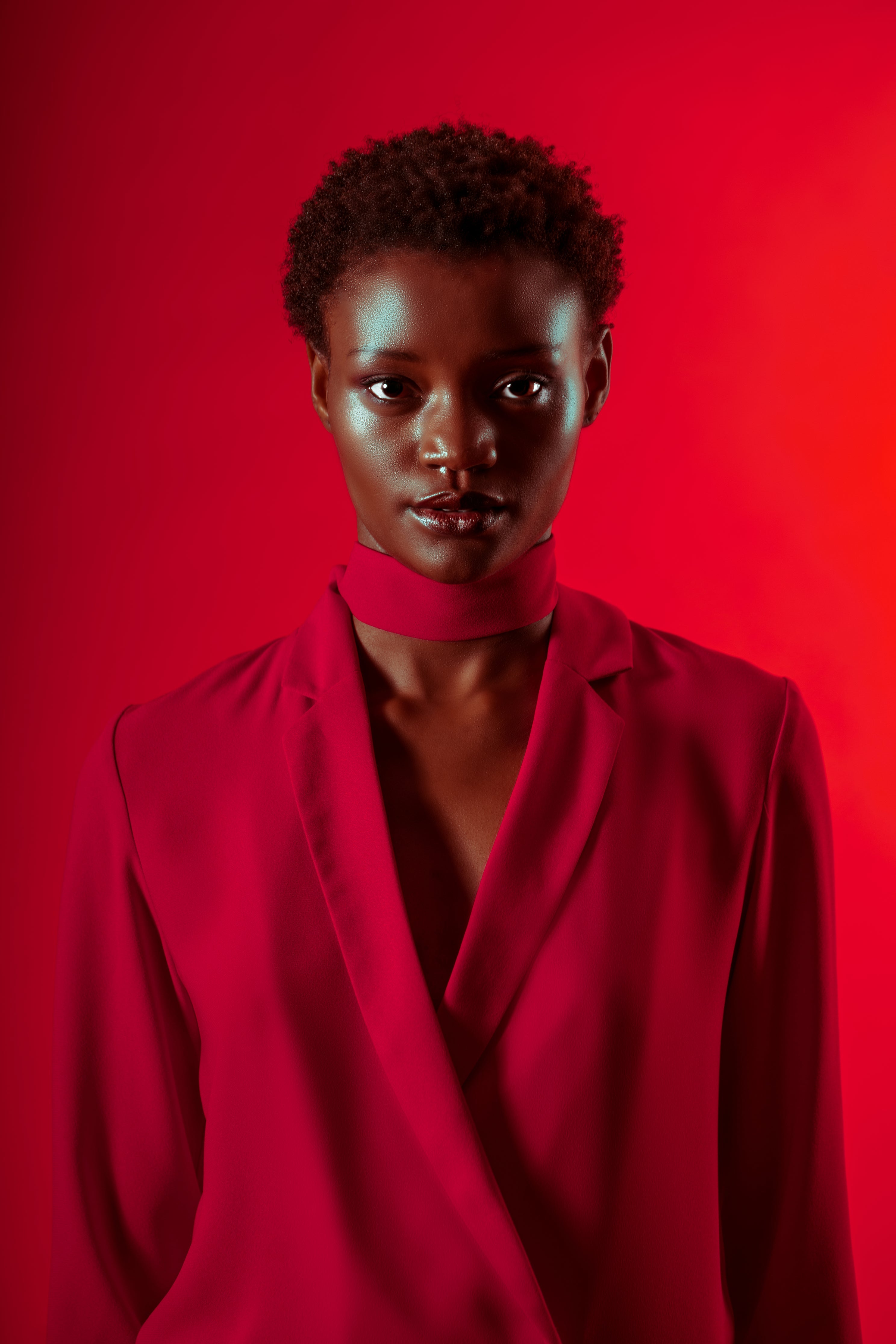 Draped Lapel Blazer — Fluid Crepe